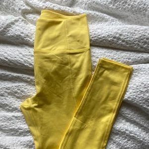 Girlfriend Collective Lemon Yellow Leggings